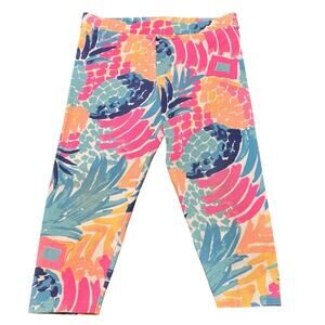 Lilly Pulitzer Maia Cropped Leggings Goombay Smashed Reduced Girls Size L (8/10)